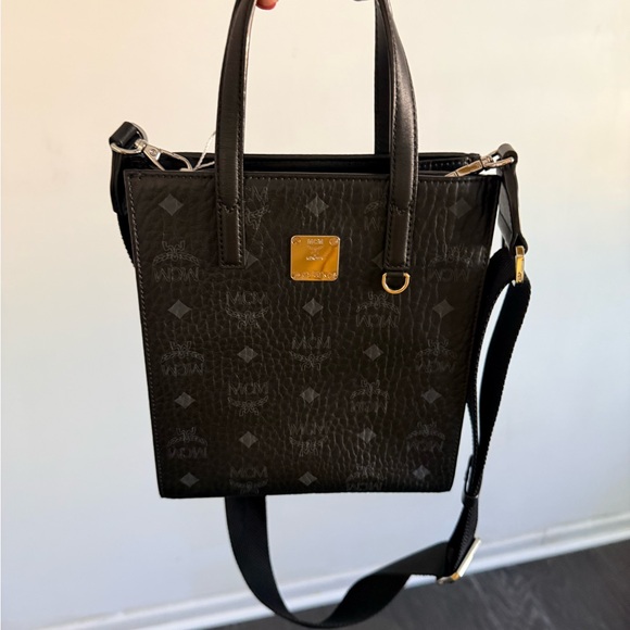 MCM Black Textured Leather Tote - Picture 4 of 8